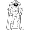 Batman looking strong coloring page