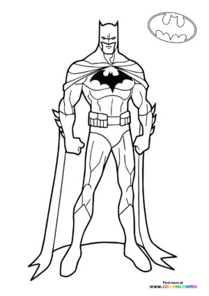 Batman looking strong coloring page