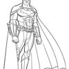 Batman with a cape coloring page