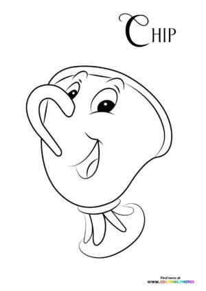 Chip from Beauty and the Beast coloring page
