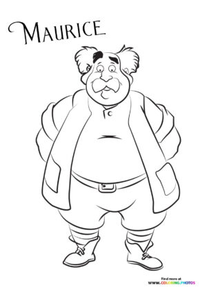 Maurice from Beauty and the Beast coloring page