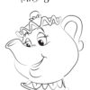 Mrs. Potts from Beauty and the Beast coloring page