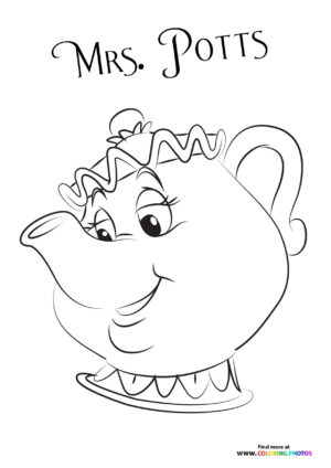 Mrs. Potts from Beauty and the Beast coloring page