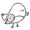 Cute bird coloring page