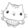 Cakey Cat - Gaby's Dollhouse coloring page