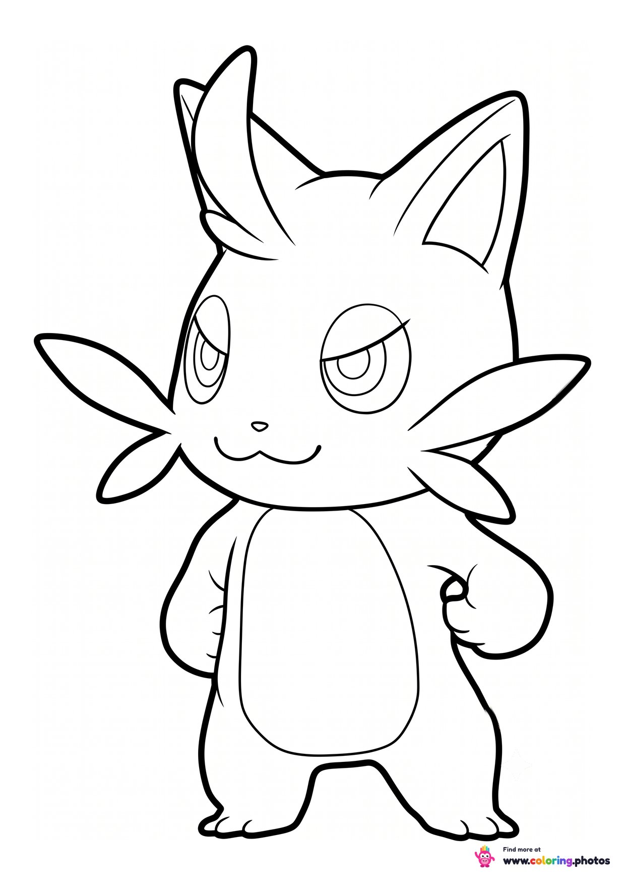 Cattiva the pink cat Pal from Palworld coloring page