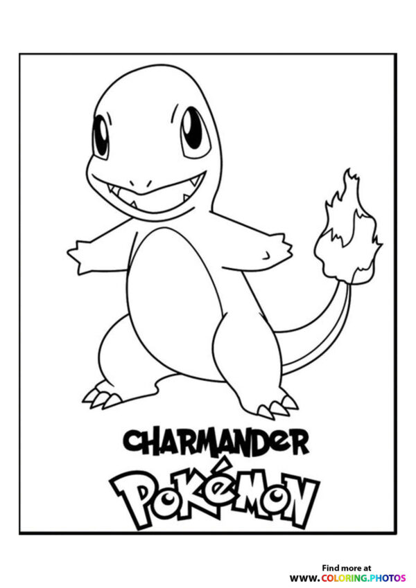 Charmander - Pokemon coloring page
