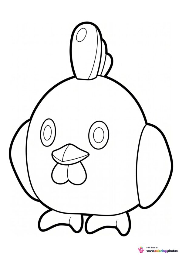 Chikipi the chicken Pal from Palworld coloring page