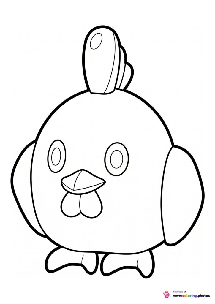 Chikipi the chicken Pal from Palworld coloring page