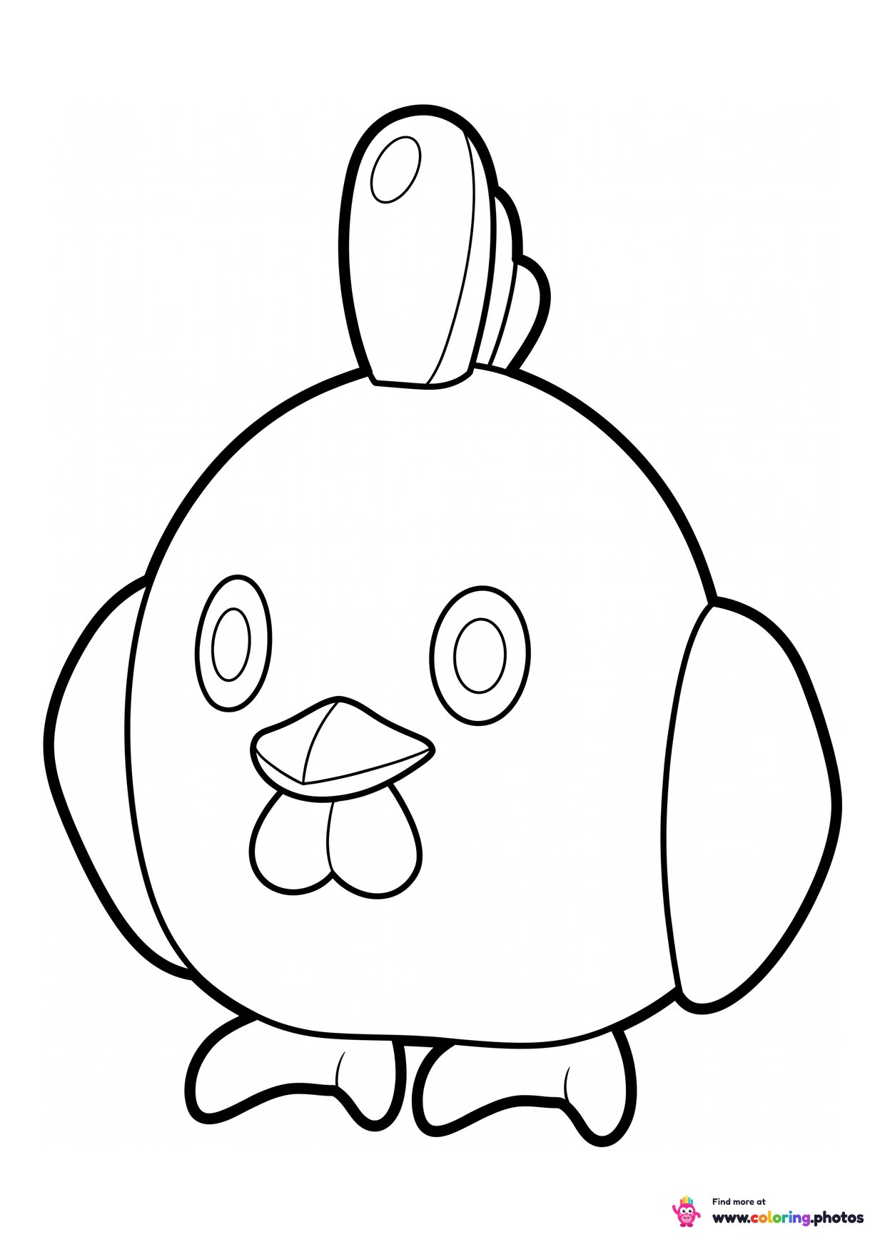 Chikipi the chicken Pal from Palworld coloring page