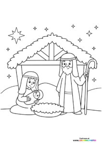 Christmas nativity - Coloring Pages for kids