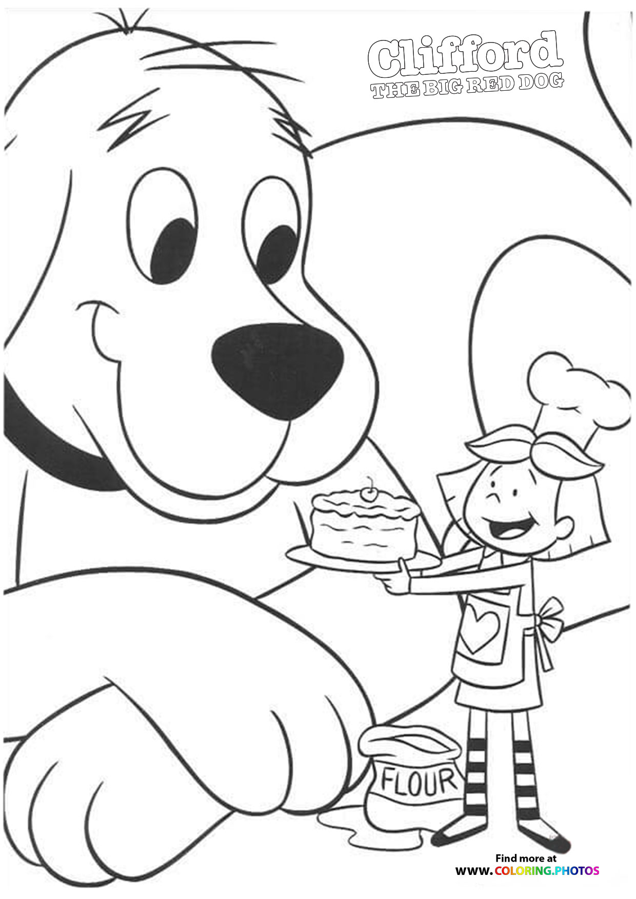 Clifford The Big Red Dog Coloring Pages For Kids Free And Easy 