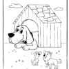 Clifford playing with friends coloring page