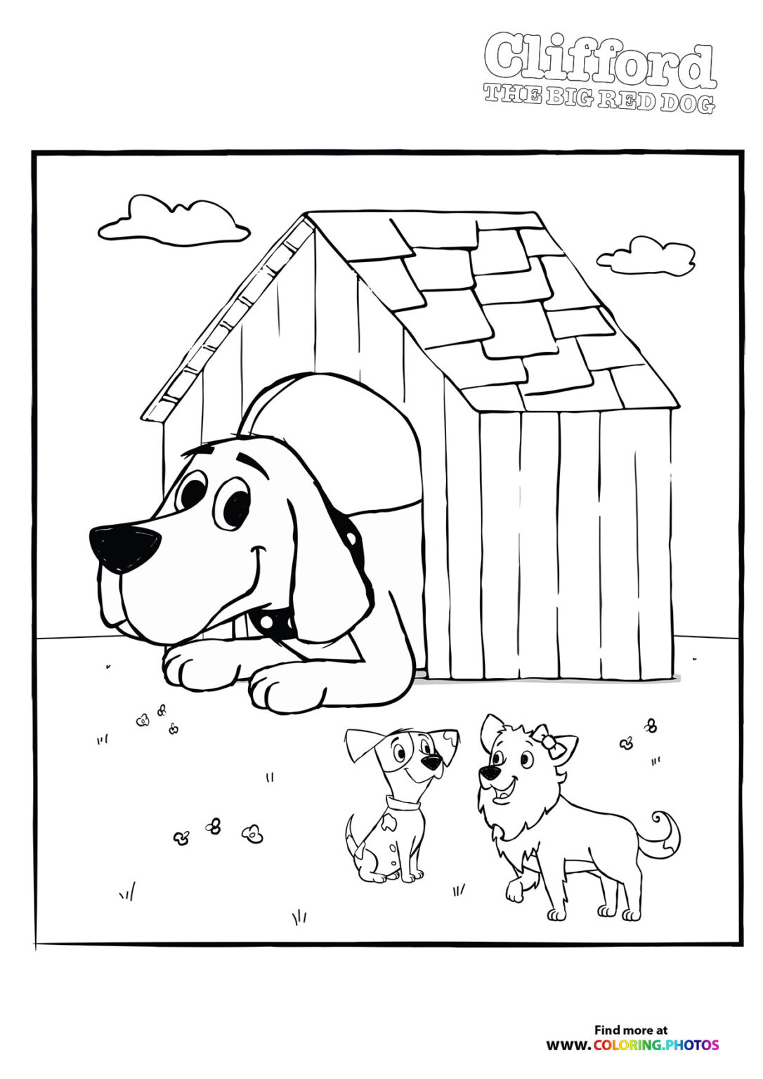 Clifford the Big Red Dog Coloring Pages for kids Free and easy