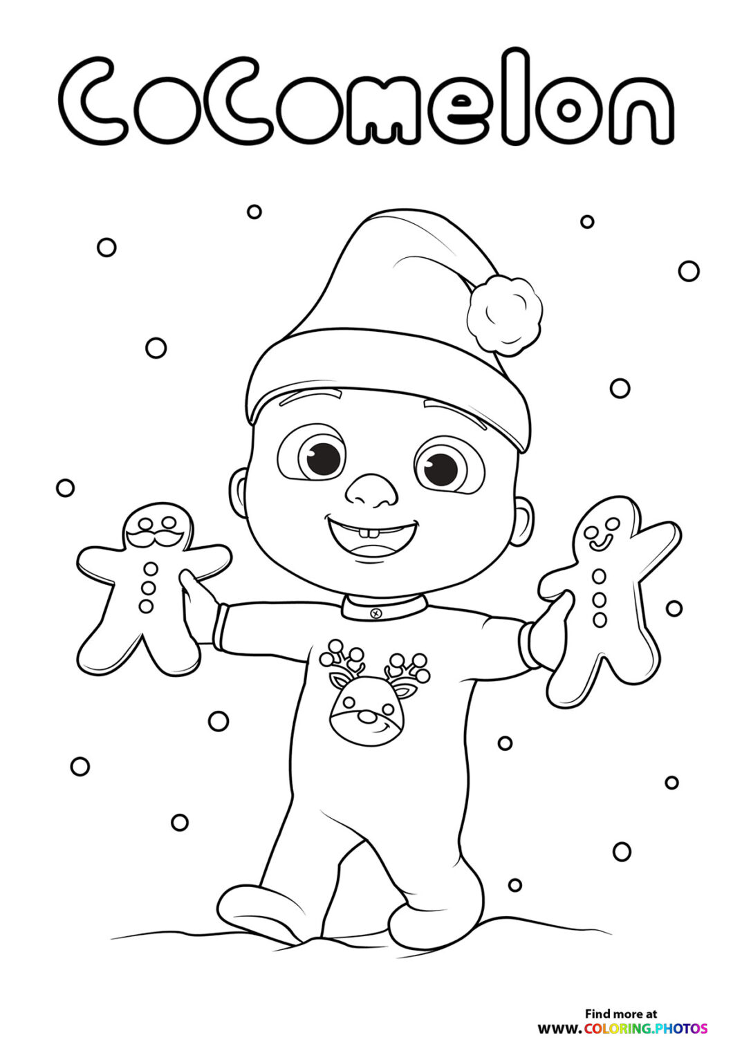 JJ from CoComelon with a mask - Coloring Pages for kids