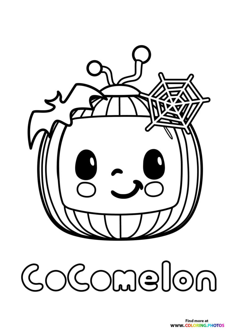 JJ from CoComelon on a beach - Coloring Pages for kids