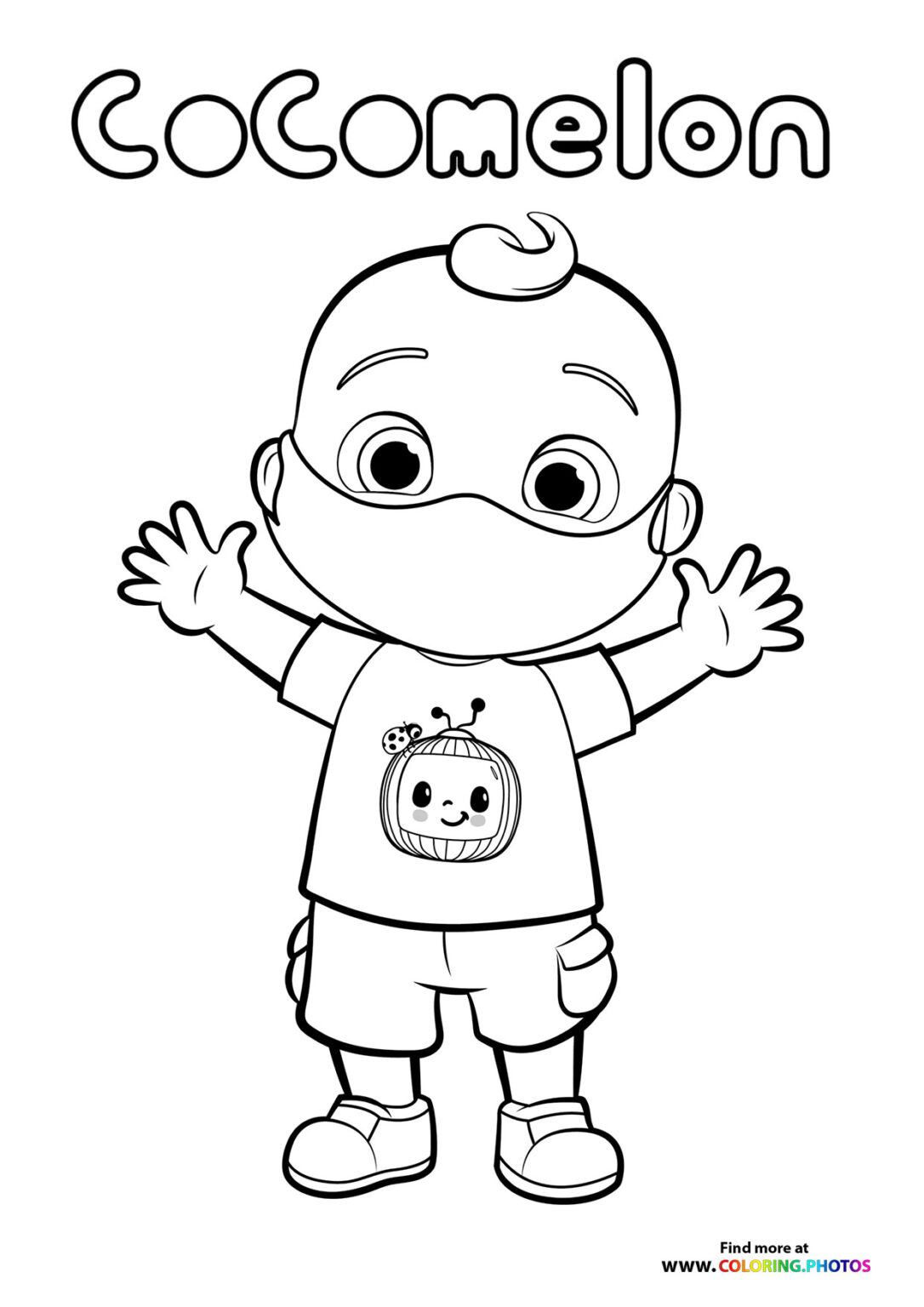 JJ from with a mask Coloring Pages for kids