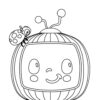 CoComelon watermelon logo coloring page