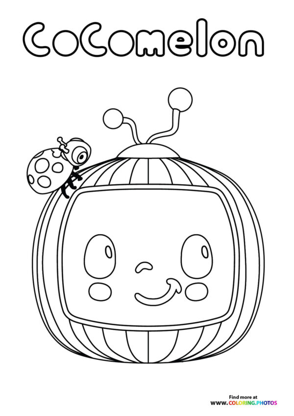 CoComelon watermelon logo coloring page