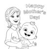 CoComelon Mothers day coloring page