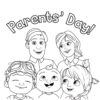 CoComelon Parents day coloring page