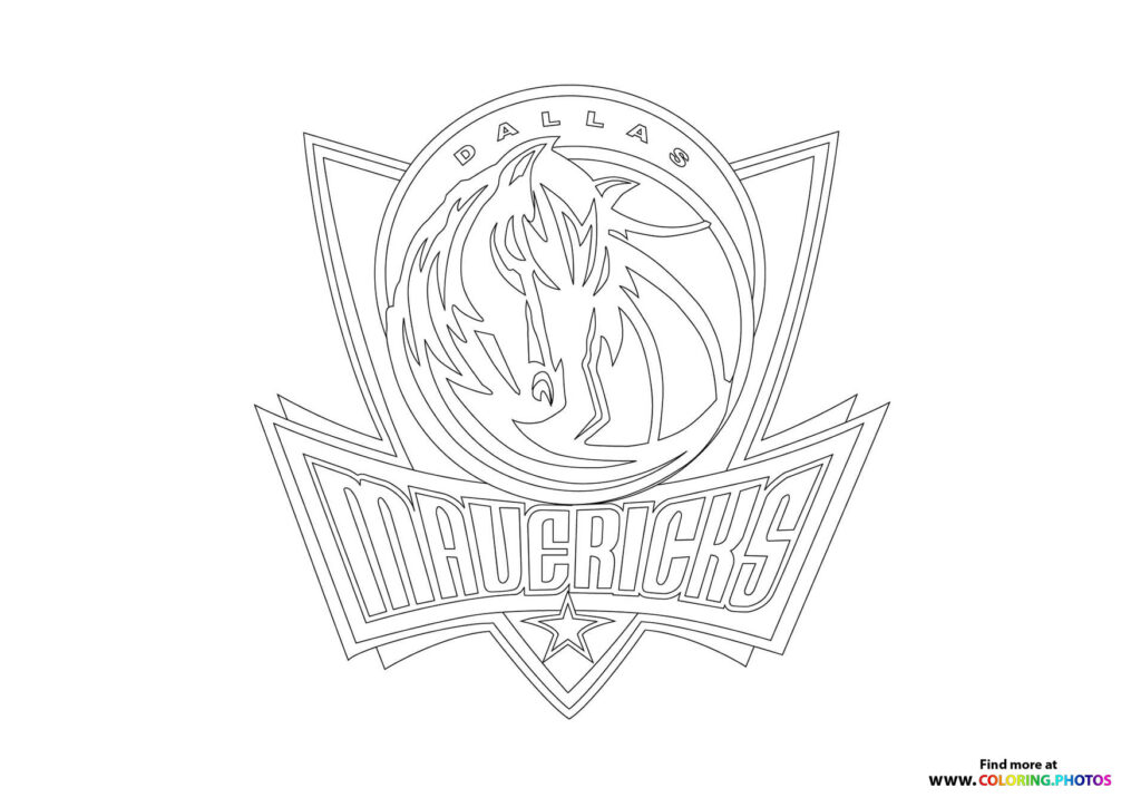 dallas mavericks logo - Coloring Pages for kids