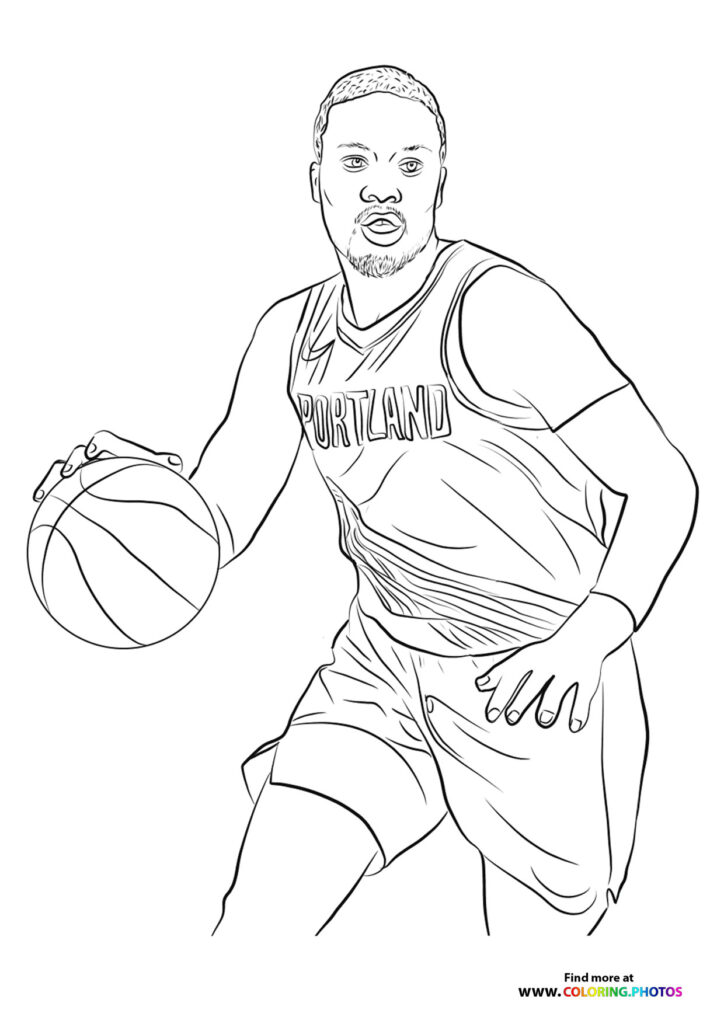 NBA players - Coloring Pages for kids | 100% free print or download