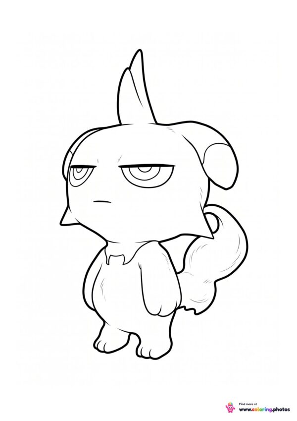 Depresso the gloomy Pal from Palworld coloring page