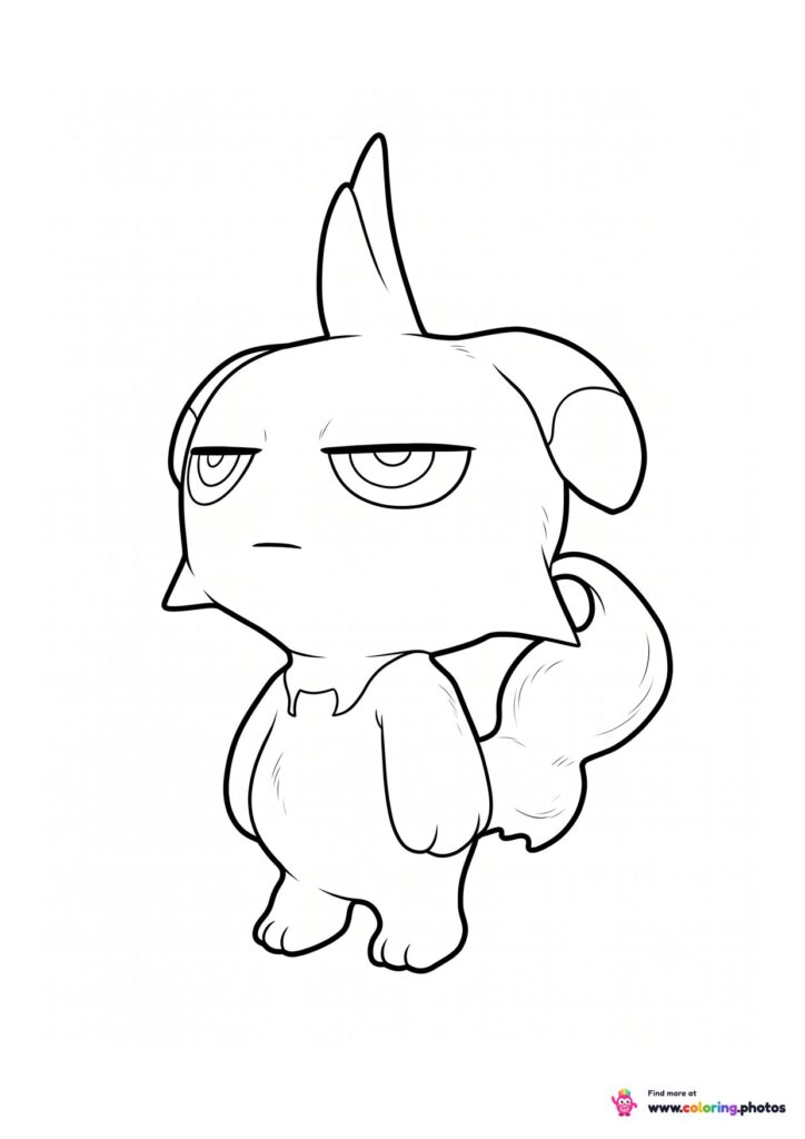 Depresso the gloomy Pal from Palworld coloring page