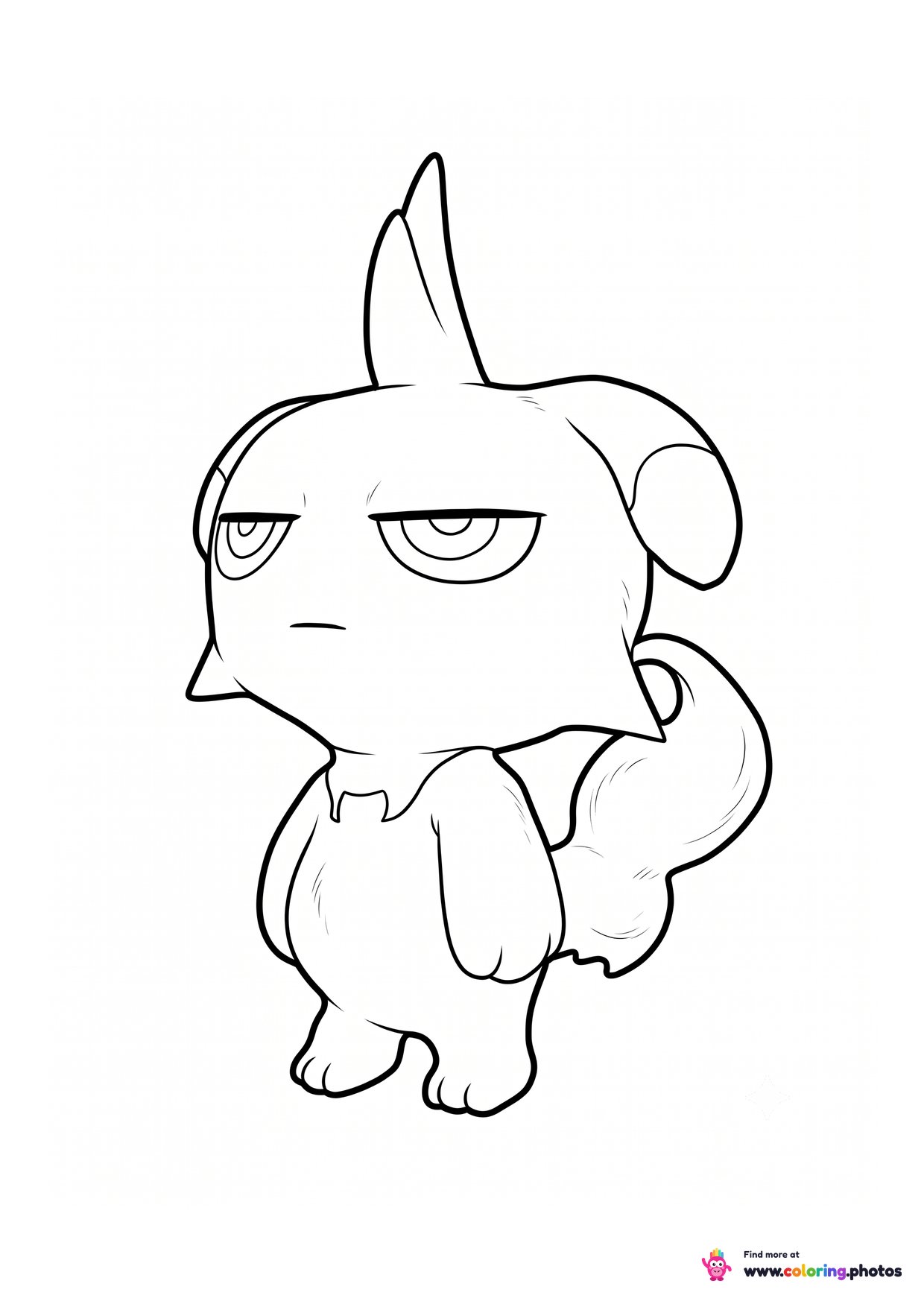 Depresso the gloomy Pal from Palworld coloring page