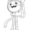 Dj Catnip - Gaby's Dollhouse coloring page