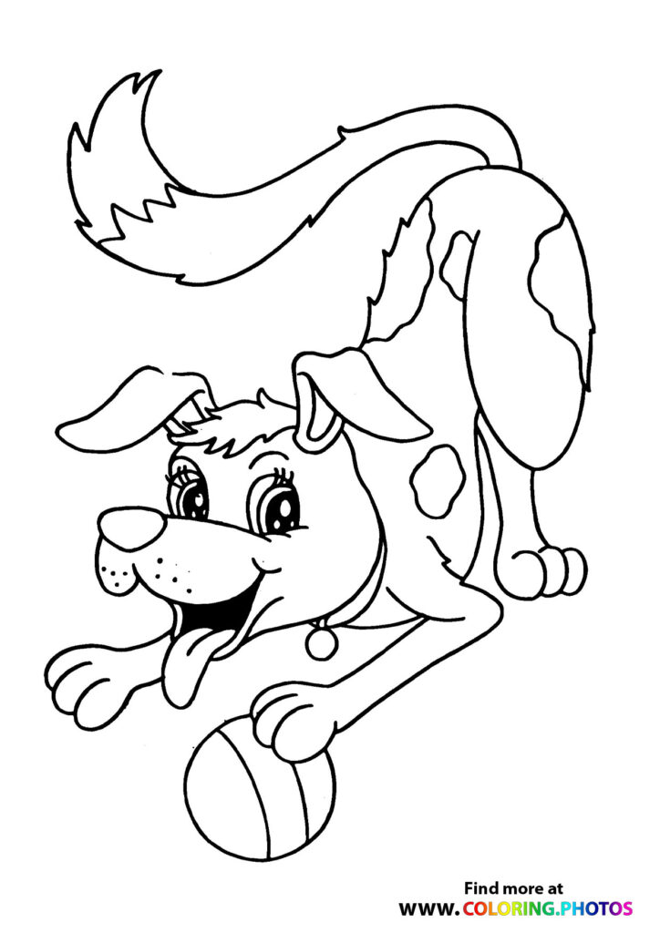 Dogs with Ice-cream coloring page for adults - Coloring Pages for kids
