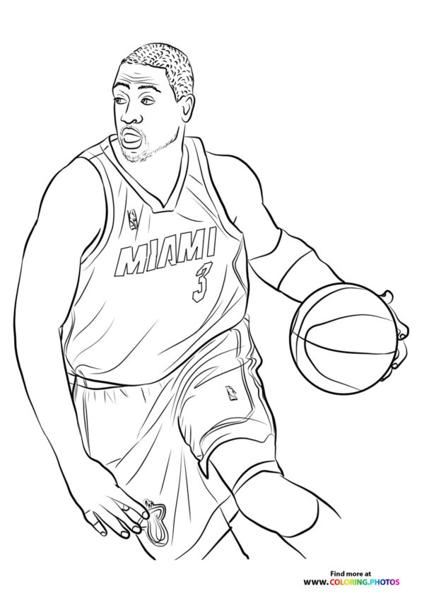 NBA players - Coloring Pages for kids | 100% free print or download