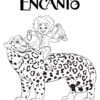 Encanto family with animals coloring page
