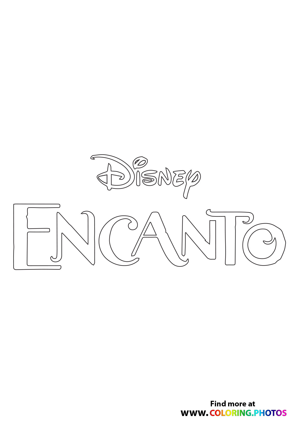 Disney Encanto logo Coloring Pages for kids