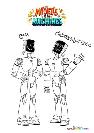 Eric and Deborahbot - The Mitchells coloring page
