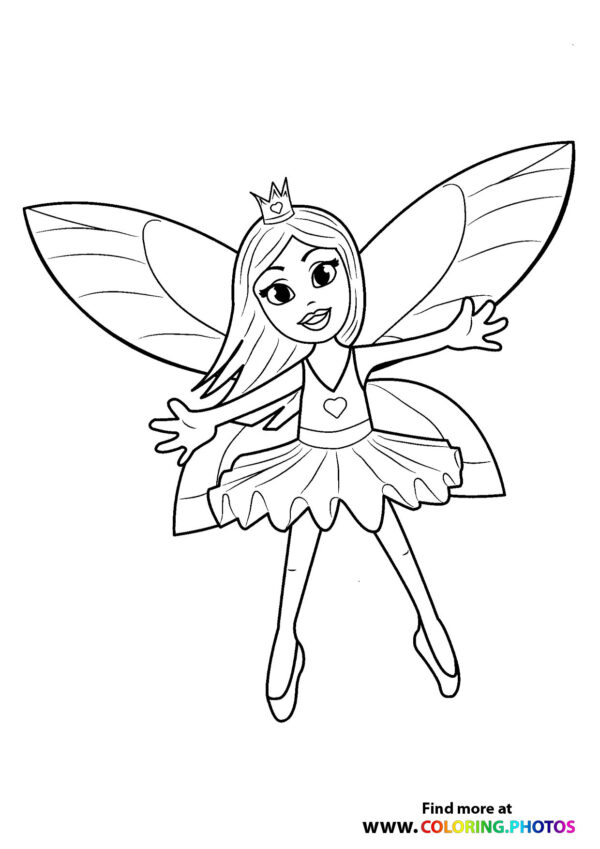 Fairy ballerina with a crown