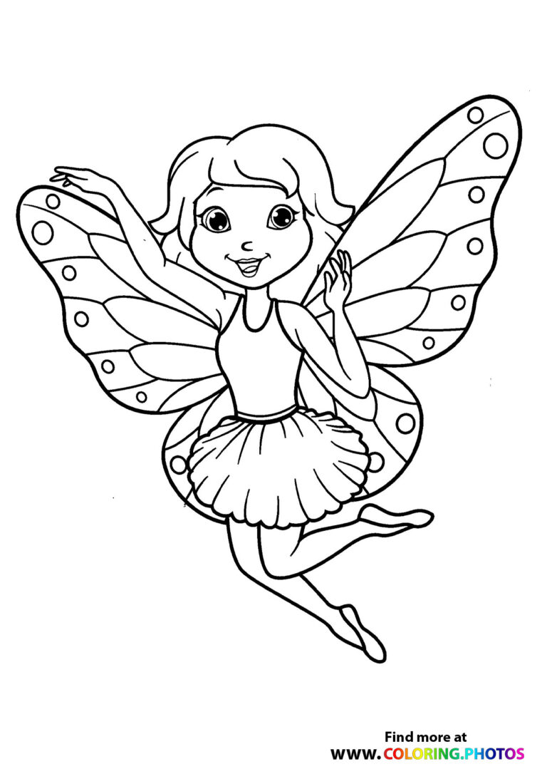 Fairy ballerina - Coloring Pages for kids