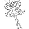 Fairy in a dress flying
