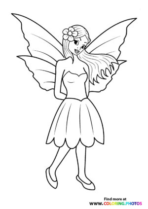 Fairy in a skirt - Coloring Pages for kids