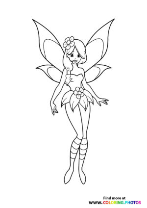 Fairy with a flower dress