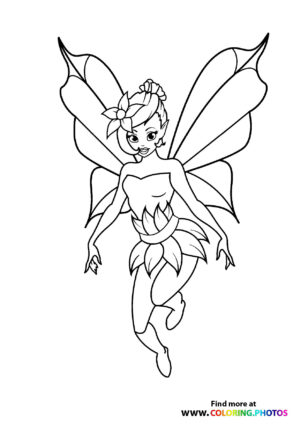 Fairy in a dress with leafs