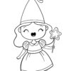 Fairy with a hat and magic wand