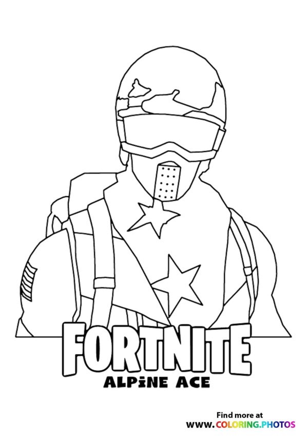 Fortnite Alpine ace coloring page