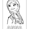 Frozen Anna Coloring Page