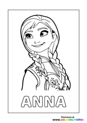 Frozen Anna Coloring Page