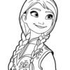 Frozen Anna Coloring Page