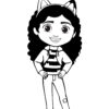 Gaby smiling - Gaby's Dollhouse coloring page