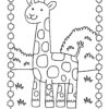 Giraffe on a grassy field