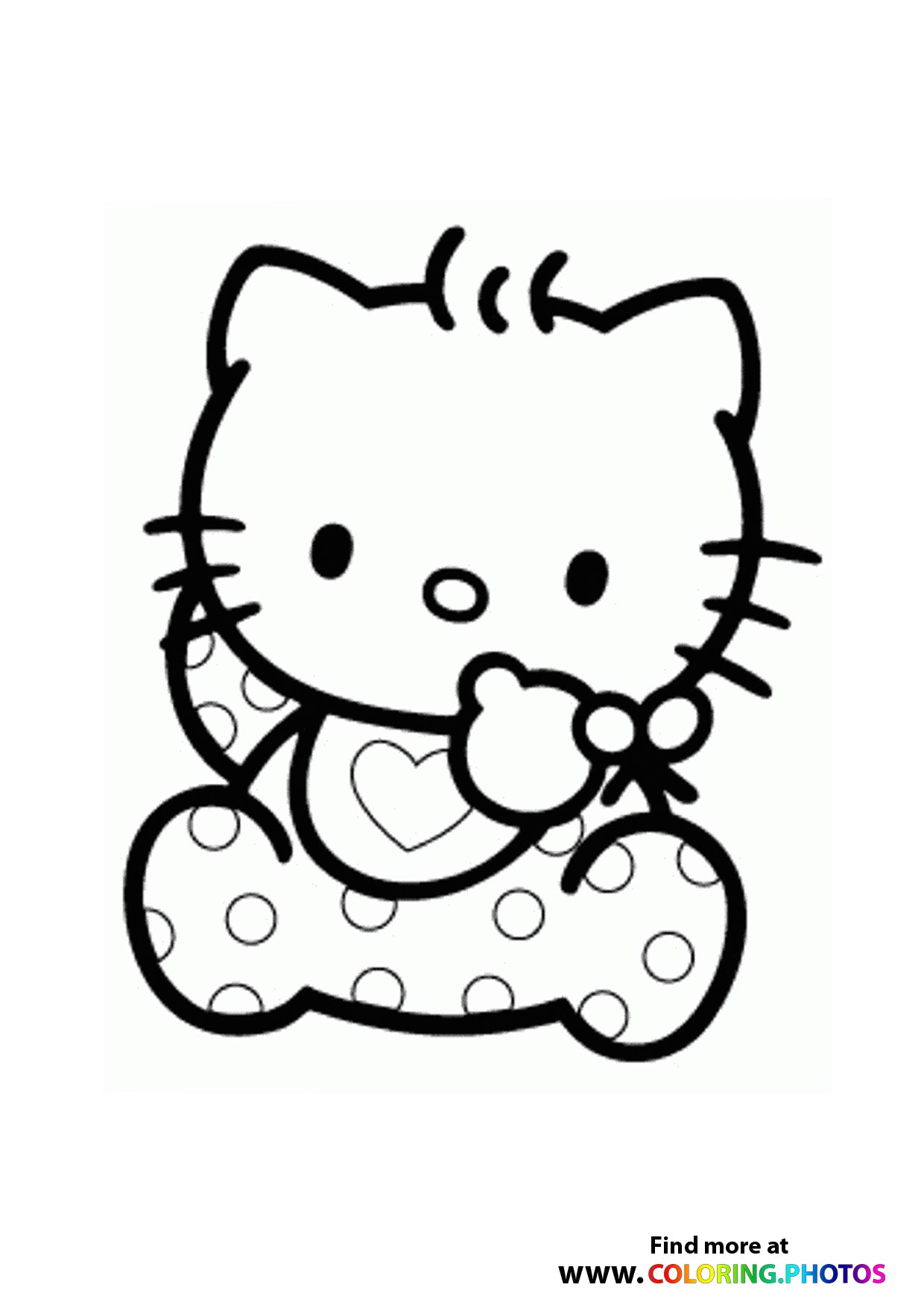 Hello Kitty As A Baby Coloring Pages